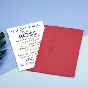 Bosses Day Gifts for Women Men Funny Boss Day Gifts for Him Her Greeting Cards Thank You Cards with Envelopes for Boss Female Mentor Leader Supervisor Boo Basket Birthday Christmas Halloween Gifts