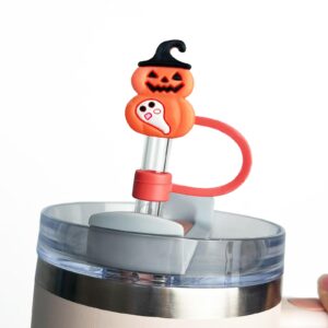 IOKUKI 6 PCS Halloween Straw Toppers for Stanley 30&40 Oz Tumbler, 10mm/04in Straw Covers Cap for All 9-10mm Straws, Dust-Proof Reusable Protector Topper for Water Bottle