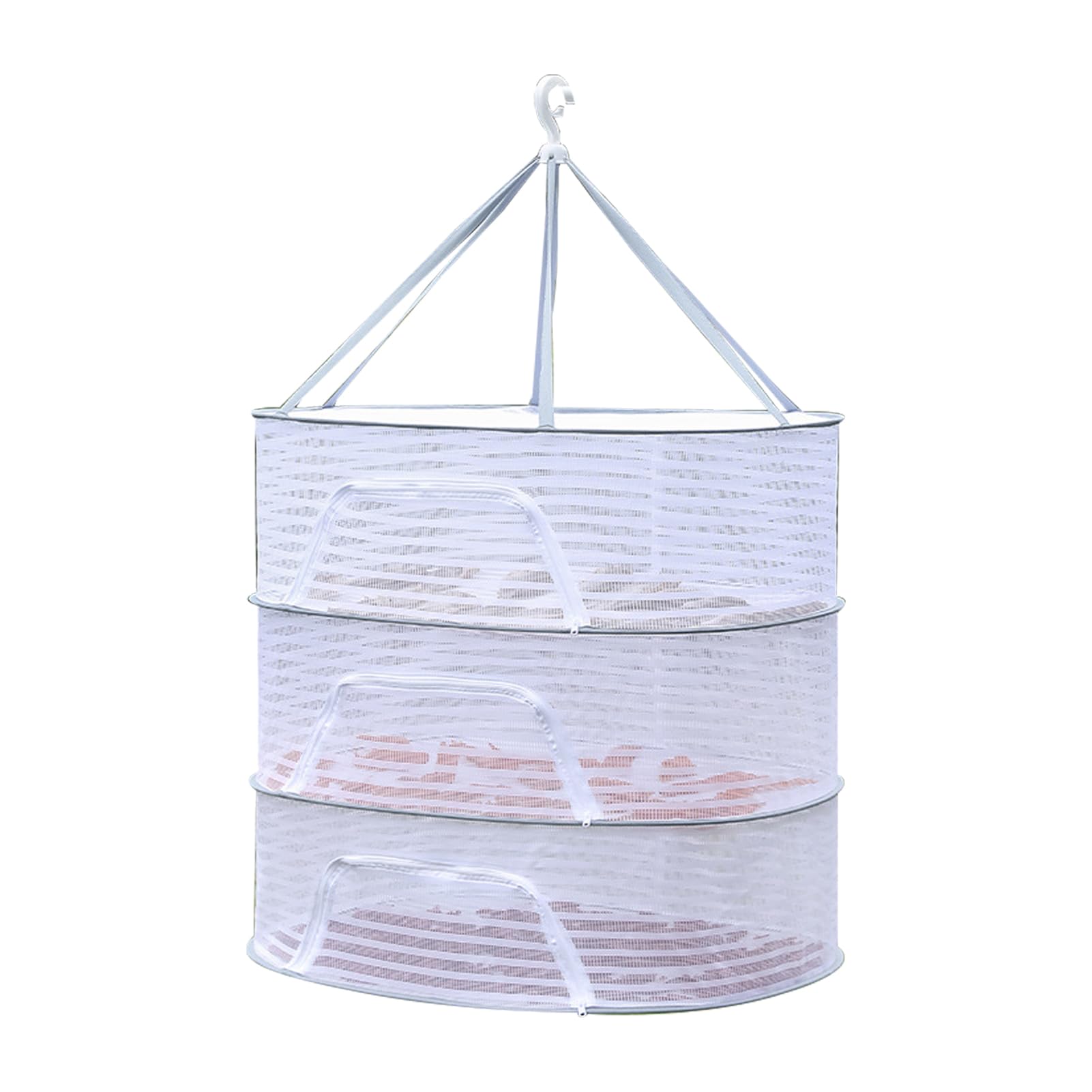 Herb Drying Rack 3 Layer Hanging Mesh Net for Plants, Hanging Drying Fish Net, Foldable Hanging Mesh Dryer for Buds, Fruits, Hydroponics Flowers, Vegetables, Fish, Clothes, Doll (size:27.5 x 20 inch)