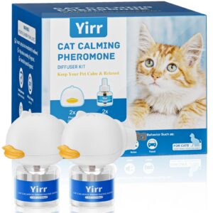 cat pheromones calming diffuser, yirr cat calming diffuser, therapet md cat diffuser, cat diffuser calming multicat, relaxing pheromone for cats relief stress anxiety fighting scratching, 2 pack(48ml)