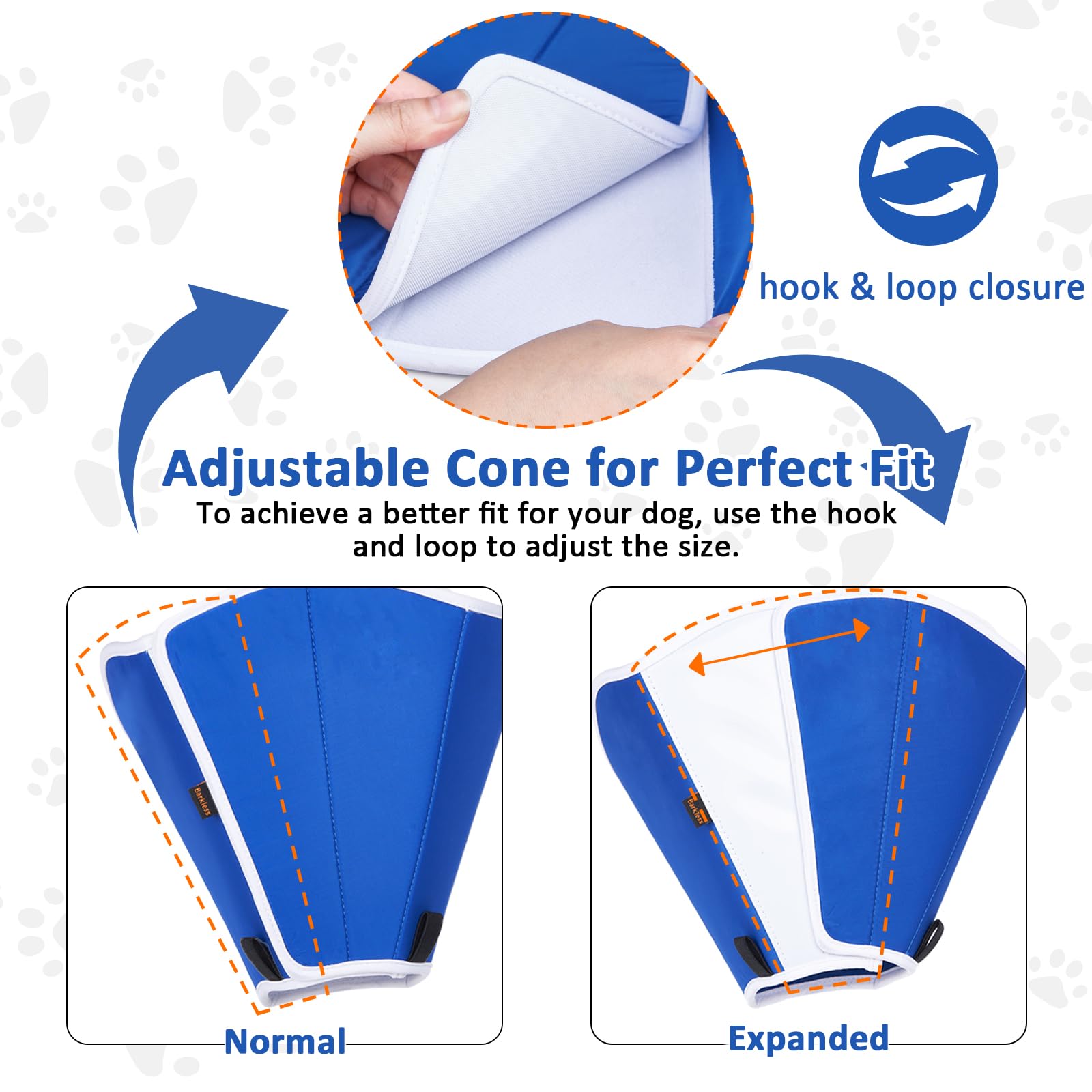 BARKLESS Dog Cone Collar, Soft Cone for Dogs After Surgery to Stop Licking, Alternative to Cone of Shame for Large Medium Small Dogs, Adjustable Elizabethan Collar, Ideal for Neuter and Wound Care