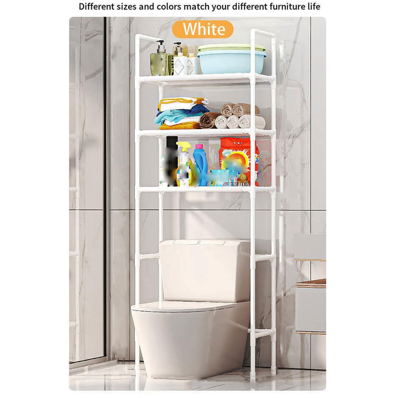 Sales Today Clearance - Storage Rack Above The Toilet Stainless Steel 3-Layer Bathroom Storage Can Accommodate Toiletries Daily Necessities Over Toilet Bathroom Organizer Toilet Shelf