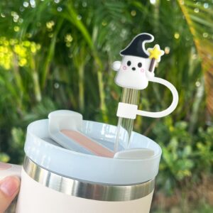 IOKUKI 6 PCS Halloween Straw Toppers for Stanley 30&40 Oz Tumbler, 10mm/04in Straw Covers Cap for All 9-10mm Straws, Dust-Proof Reusable Protector Topper for Water Bottle