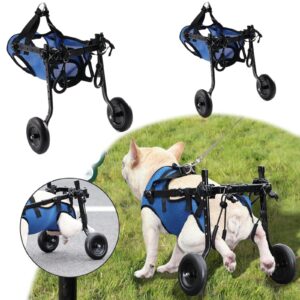 dog wheelchair for back legs adjustable pets cart with wheels for back legs dog leg brace and hip support mobility aids for pets (s)