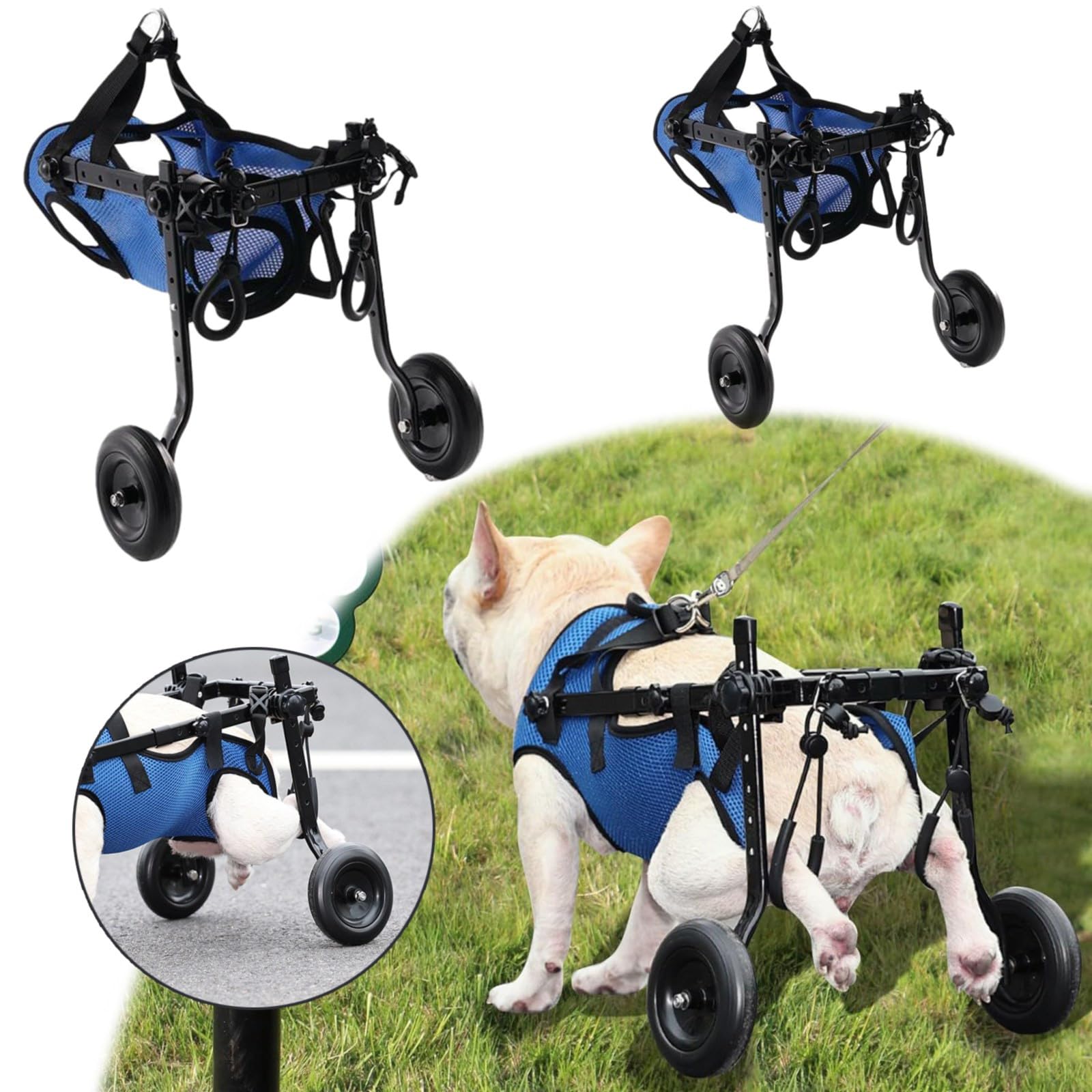 Dog Wheelchair for Back Legs Adjustable Pets Cart with Wheels for Back Legs Dog Leg Brace and Hip Support Mobility Aids for Pets (S)