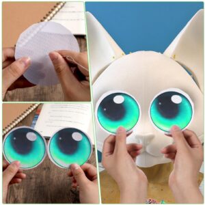 10 Pcs Fursuit Eye Mesh Plastic Canvas Sheets 0.5mm White Eye Mesh for Mask 0.5mm Waterproof Printable PVC Mesh for Mask Eyes Furries Cosplay Props Sculpting Fursuits Decor Craft Making 30x20cm