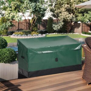 48 * 24 * 29Inch 130 Gallon Waterproof Deck Box, Portable Outdoor PVC Storage Box for All Weather, Perfect for Camping Boat Garden Poolside Yard, Tool-Free Assembly,Green