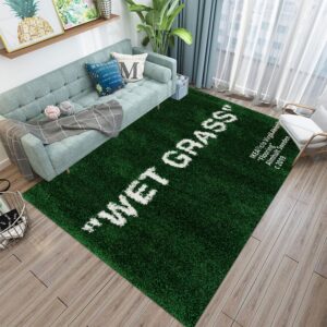 Keep Off Area Rug Green Rugs Modern Home Decor Polyester Carpet 3D Printed Large Pop Rug for Game Room Bedroom Living Room Non-Slip Floor Mat 3.3' x 5'