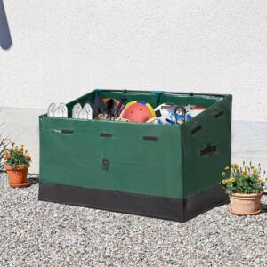 48 * 24 * 29Inch 130 Gallon Waterproof Deck Box, Portable Outdoor PVC Storage Box for All Weather, Perfect for Camping Boat Garden Poolside Yard, Tool-Free Assembly,Green