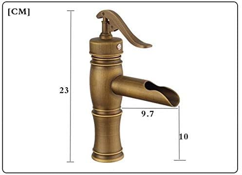 Kitchen Taps Basin Faucets Waterfall Bathroom Faucet Single Handle Basin Mixer Tap Bath Antique Faucet Brass Sink Water