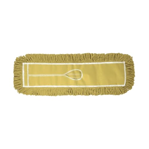 24 Inch Yellow Dust Mop with Metal Handle and 24 Inch Dust Mop Refill Bundle - 6 Mop Sets and 6 Refills