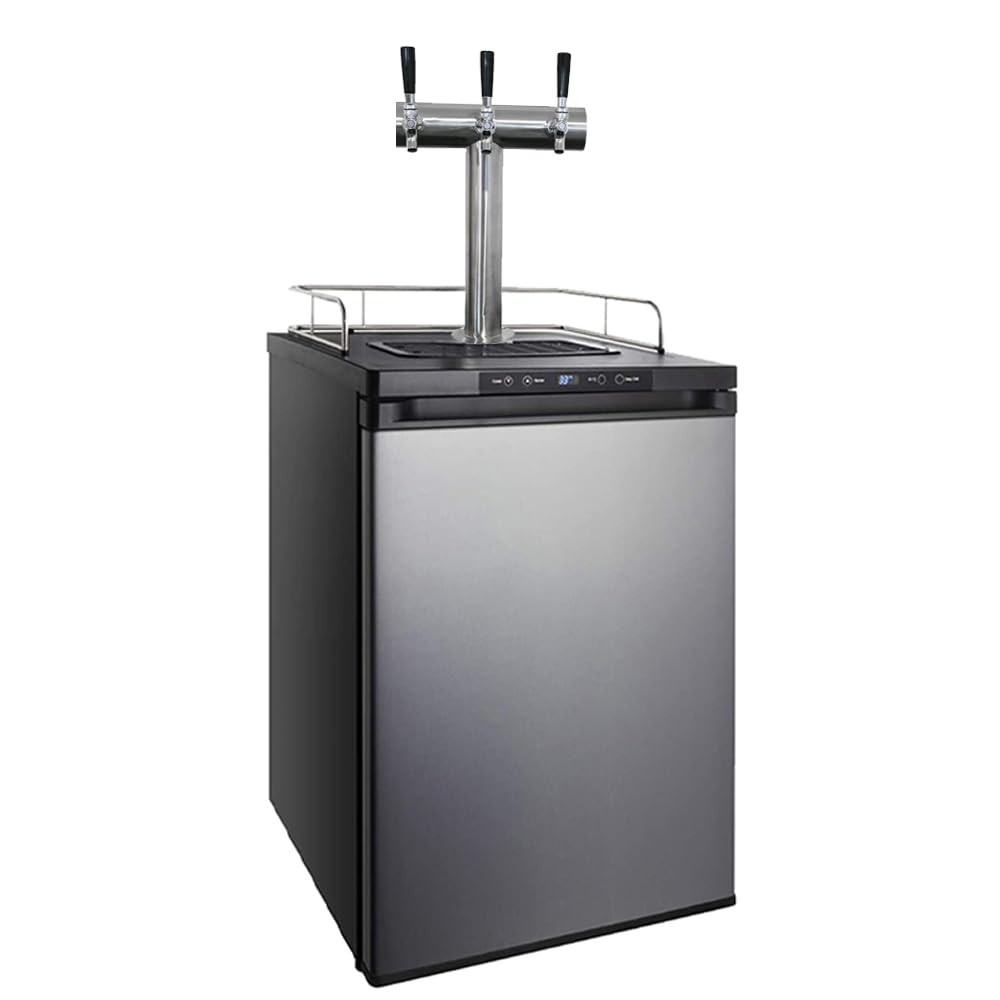 TWELVETAP- 4 Keg Capacity beer dispenser-Three Tap Stainless Steel Kegerator-Designed for Homebrewers