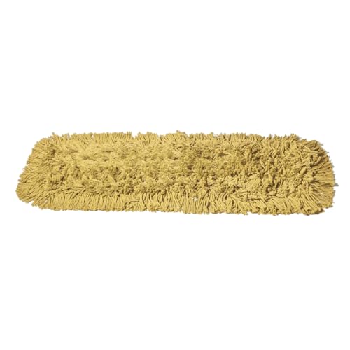 24 Inch Yellow Dust Mop with Metal Handle and 24 Inch Dust Mop Refill Bundle - 2 Mop Sets and 4 Refills