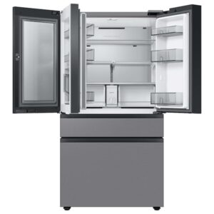 Samsung Bespoke 23 cu. ft. 4-Door French Door Smart Refrigerator with Beverage Center in Stainless Steel, Counter Depth