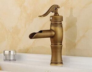 kitchen taps basin faucets waterfall bathroom faucet single handle basin mixer tap bath antique faucet brass sink water