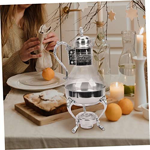 SOESFOUFU Heated Coffee Pot Afternoon Tea Maker Espresso Machine Espresso Coffee Maker Turkish Teapot Heatable Teapot Tea Steeper Teapot with Blooming Tea Espresso Maker Coffee Kettle Glass