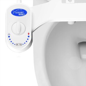 radaab bidet attachment for toilet, dual nozzle with self-cleaning bidet toilet seat (frontal/rear wash) for toilet bathroom bidet toilet sprayer