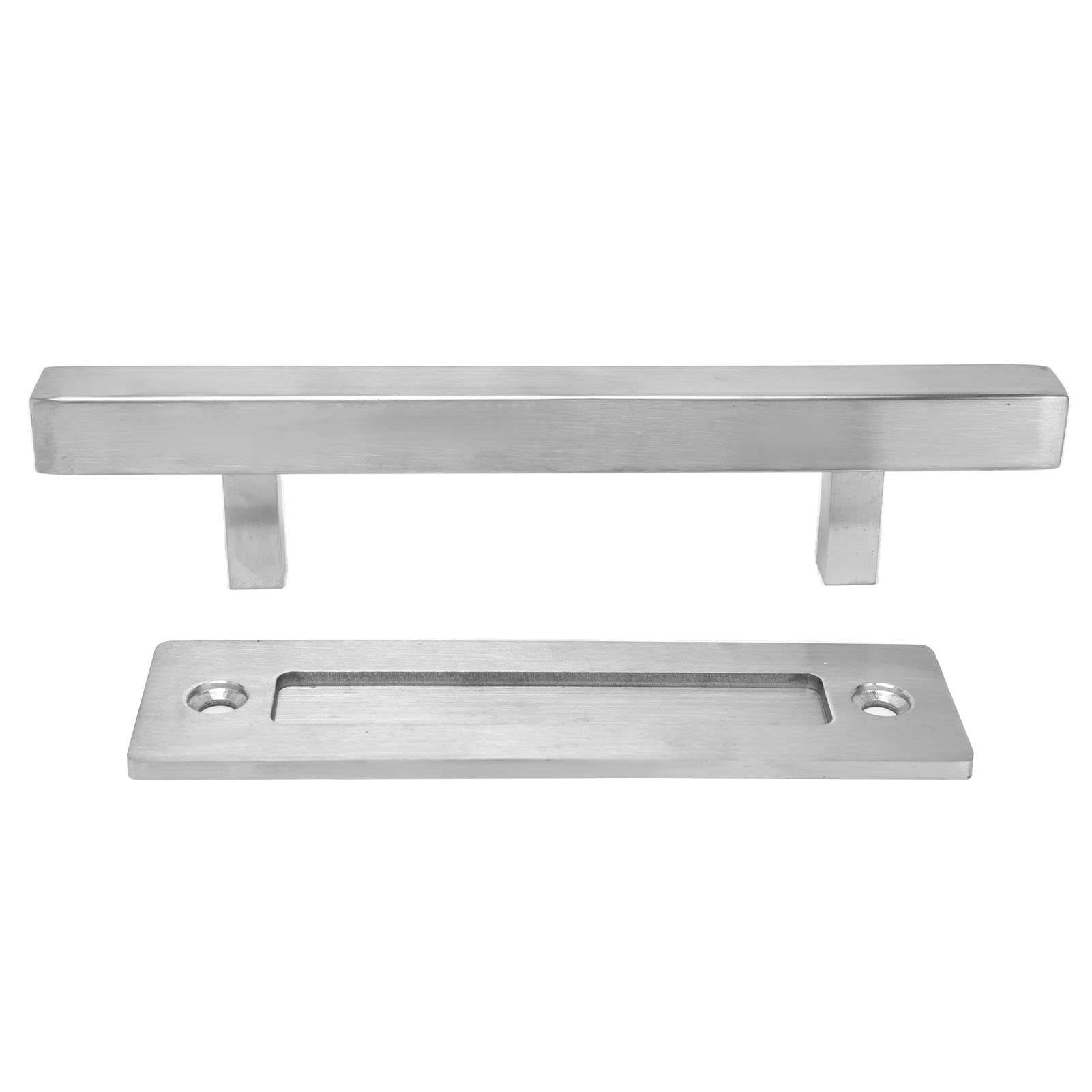 TANIQIACA Stainless Steel Sliding Barn Door Handle - Double Sided Brushed Finish, Ergonomic & for Garage, Barn, Closet - Installation for Home & Commercial Use