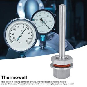 Stainless Steel Thermowell Kit 4 Inch for Brewing Thermometer Fitting Accessories