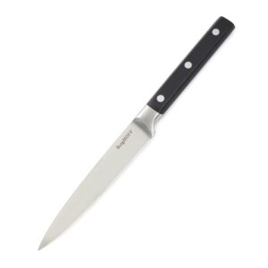 berghoff dina gene stainless steel utility knife 5in with triple rivets sharp blade for cutting slicing peeling fruit vegetable carving fish