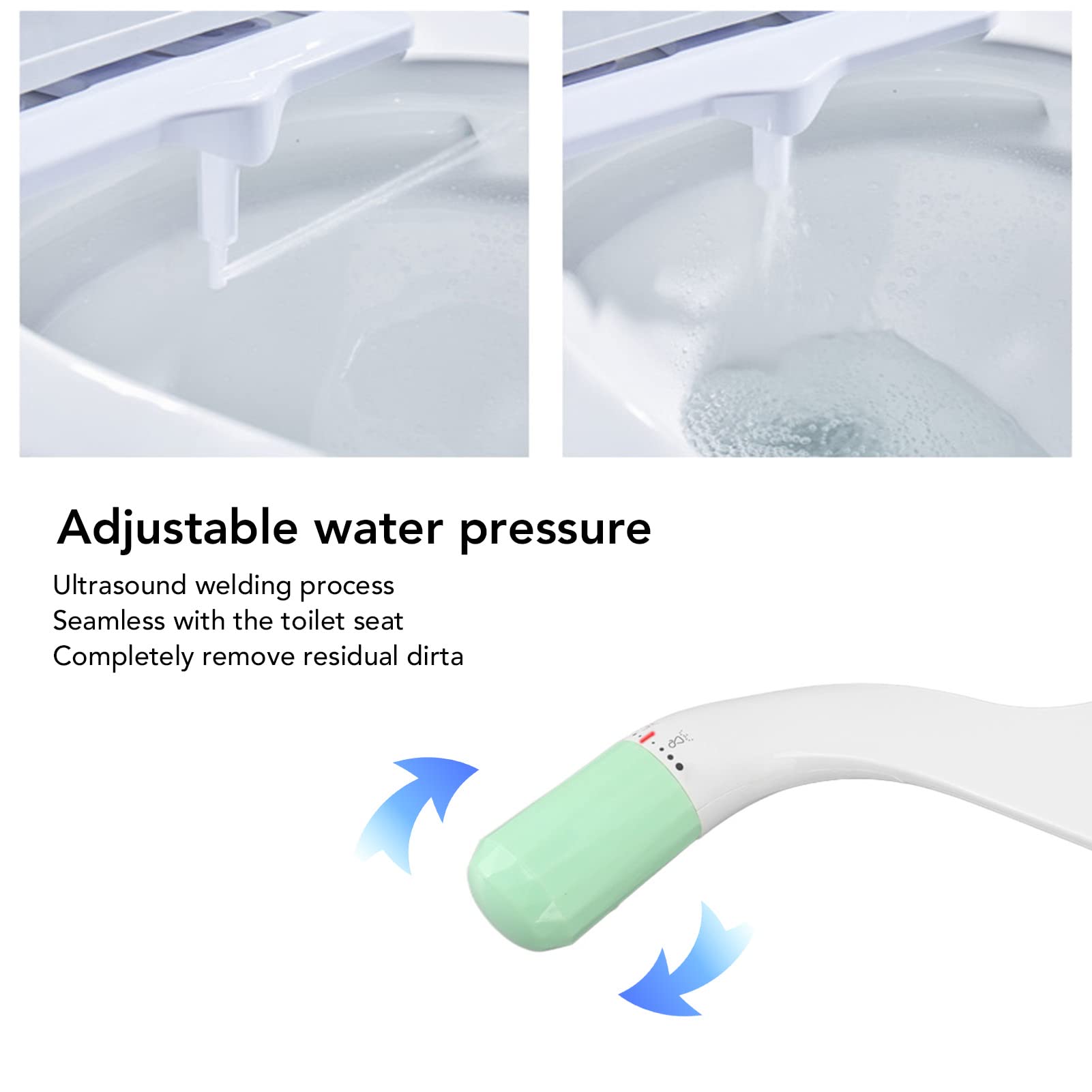 Ultra Slim Bidet Attachment, Easy Installation Ass Washer for Toilet, with Self Washing Nozzle, Hygienic Toilet Bidet Attachment, Ideal for Personal cleanness & Health Care