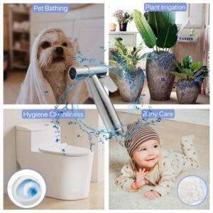 Bidet Sprayer for Toilet,Handheld Sprayer Kit,Stainless Steel Cloth Diaper Sprayer Set with Bidet Hose for Feminine Baby Wash