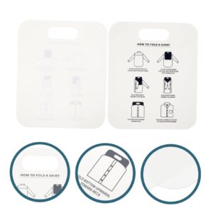 HOMOCONO 2pcs Shirt Folding Board Shirt Folder Board Adult Shirt Folding Cardboard Folding Board for Shirt Folding Tray Garment Folding Board Ironing Board Portable Clothes Folder White Pp