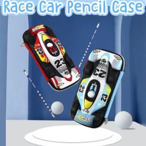 XZR Cool Pen Case Box Bag Stocking Stuffers Large Capacity Organizer Cool Supercar Race Car Pencil Bag Storage Box EVA Material Nice Gift (Red)