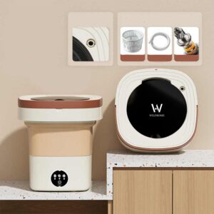 WILDROME- Portable washing machine and dryer -small washing machine mini -9L- portable collapsible washing machine - Foldable Mini Washing Machine for baby Clothes- portable washer for apartments