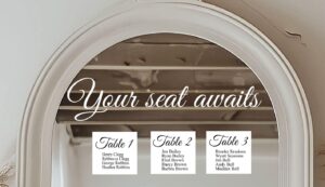 wedding seating chart decal wedding sign decor diy wedding decals seating chart mirror decal wedding vinyl your seat awaits sticker vinyl decal