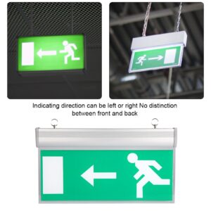 Emergency Exit Sign, Acrylic LED Exit Sign, Photoluminescent Exit Sign, Exit Sign with Emergency Lights for Hotel Shopping Malls Supermarkets Hospital