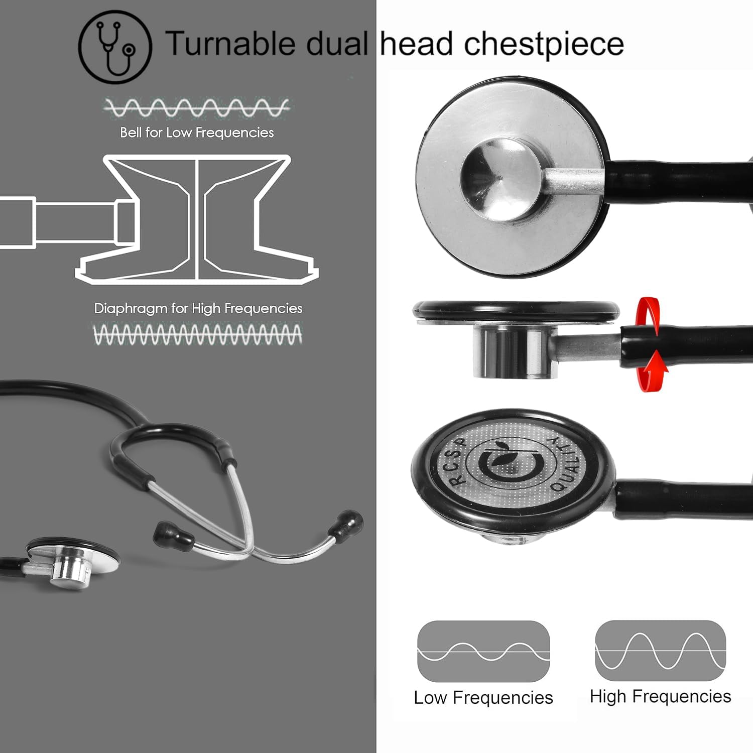 Lightweight Stethoscope for Doctors, Nurses, Students, Home Health Use, Professional Pediatric, Medical,