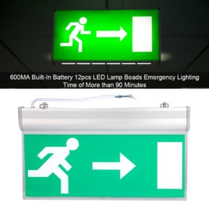 Emergency Exit Sign, Acrylic LED Exit Sign, Photoluminescent Exit Sign, Exit Sign with Emergency Lights for Hotel Shopping Malls Supermarkets Hospital