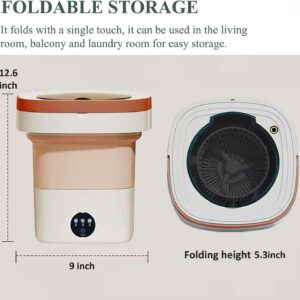 WILDROME- Portable washing machine and dryer -small washing machine mini -9L- portable collapsible washing machine - Foldable Mini Washing Machine for baby Clothes- portable washer for apartments