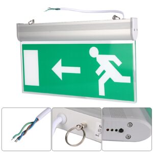 Emergency Exit Sign, Acrylic LED Exit Sign, Photoluminescent Exit Sign, Exit Sign with Emergency Lights for Hotel Shopping Malls Supermarkets Hospital