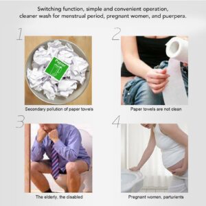 Ultra Slim Bidet Attachment, Easy Installation Ass Washer for Toilet, with Self Washing Nozzle, Hygienic Toilet Bidet Attachment, Ideal for Personal cleanness & Health Care