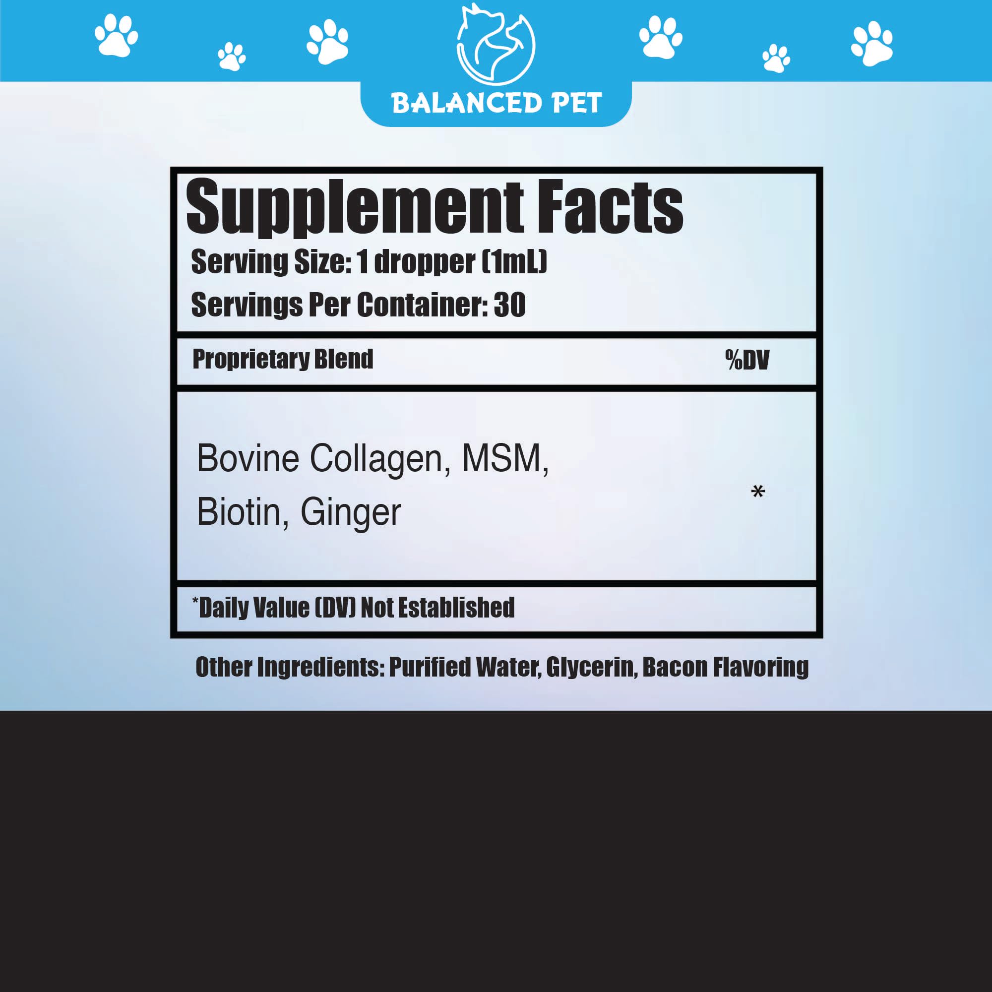 Liquid Collagen for Dogs : Collagen for Dogs : Dog Liquid Collagen : Dog Collagen : Dog Collagen Drops : Daily Collagen for Dogs : Collagen Dog : Collagen Dogs : Collagen Drops for Dogs : 1 fl oz