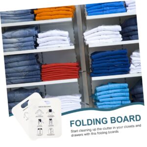 HOMOCONO 2pcs Shirt Folding Board Shirt Folder Board Adult Shirt Folding Cardboard Folding Board for Shirt Folding Tray Garment Folding Board Ironing Board Portable Clothes Folder White Pp