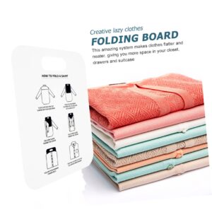 HOMOCONO 2pcs Shirt Folding Board Shirt Folder Board Adult Shirt Folding Cardboard Folding Board for Shirt Folding Tray Garment Folding Board Ironing Board Portable Clothes Folder White Pp