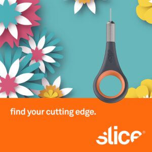 Slice Precision Knife | Finger Grip for Precision and Control | Safe Ceramic Blade Lasting 11x Longer than Metal | 2 Pack