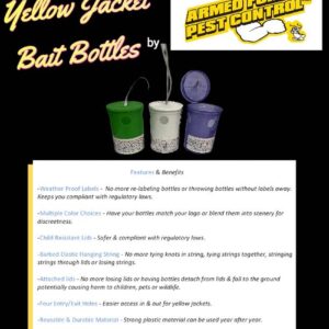 Yellow Jacket Bait Bottle/Station for Pest Control, Microencapsulated Bait, wasp Control