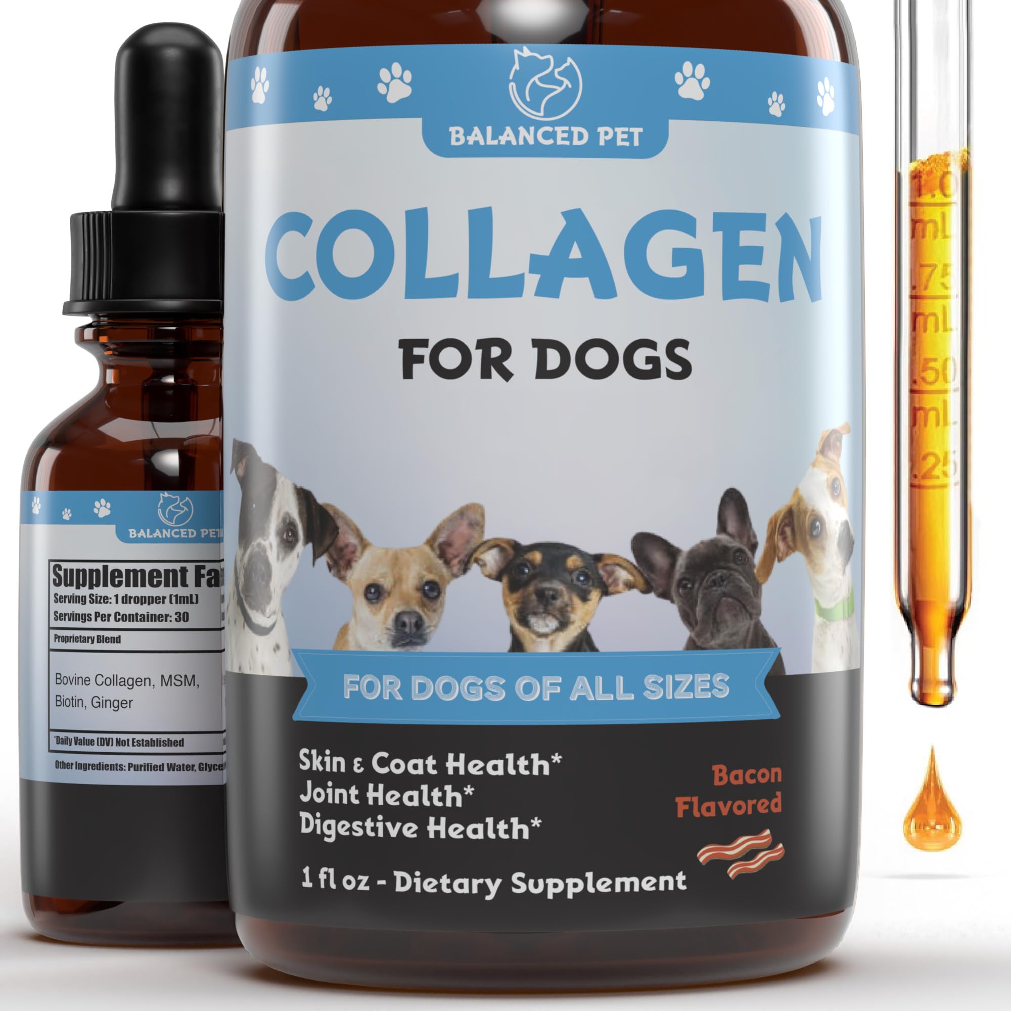 Liquid Collagen for Dogs : Collagen for Dogs : Dog Liquid Collagen : Dog Collagen : Dog Collagen Drops : Daily Collagen for Dogs : Collagen Dog : Collagen Dogs : Collagen Drops for Dogs : 1 fl oz