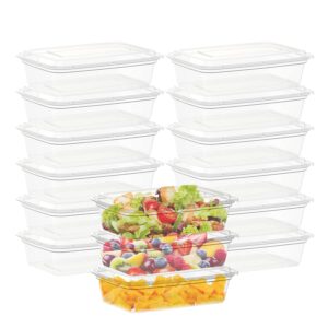 goiio meal prep containers, 50 pack 22oz food storage containers with lids, reusable food prep containers, to go containers, stackable, microwave, dishwasher, freezer safe