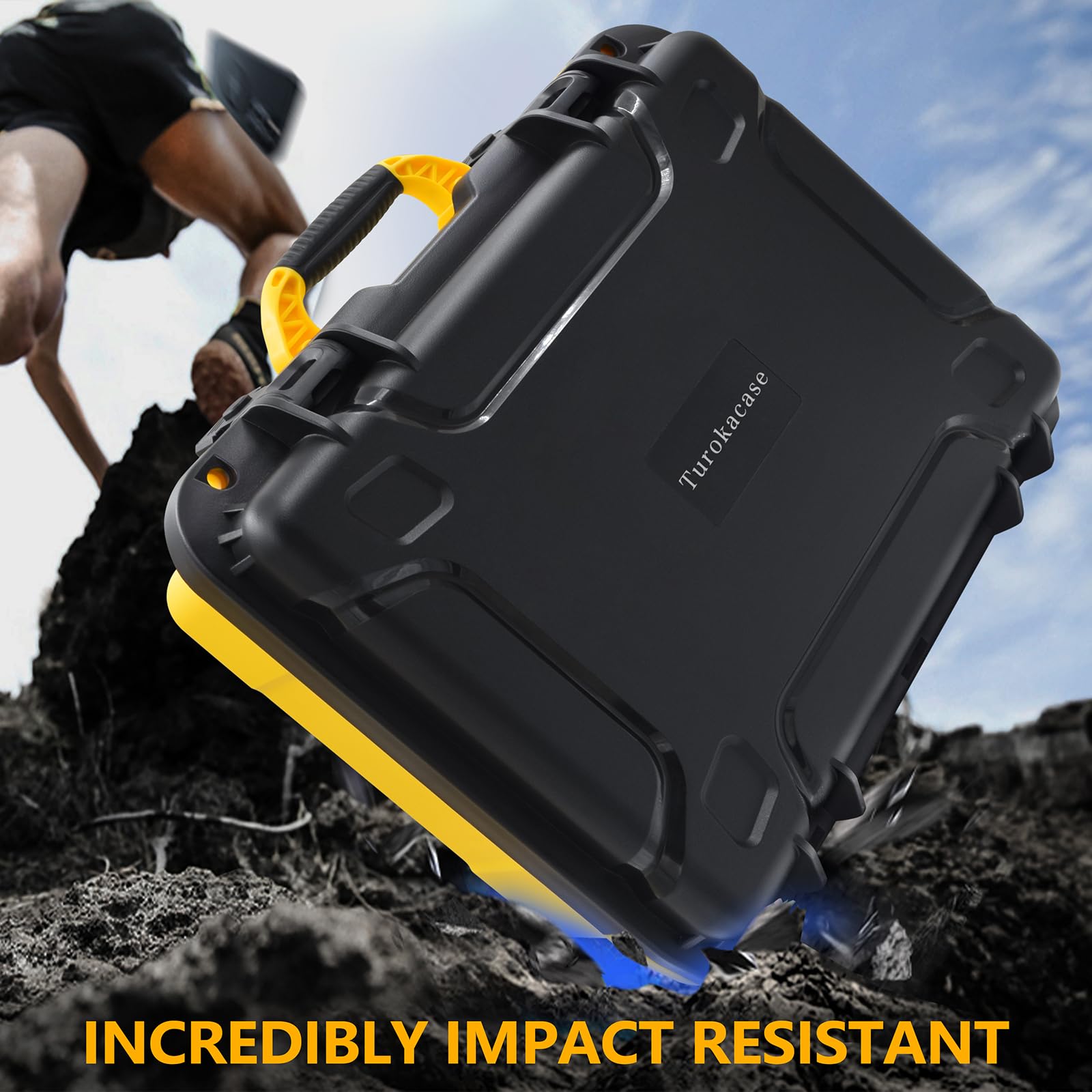 Air Compressor Case for DEWALT 20V MAX Tire Inflator DCC020IB - Waterproof, Dustproof, Shockproof Air Pump Hard Storage Carrying Bag for DEWALT Tools, Battery & Charger - Case Only