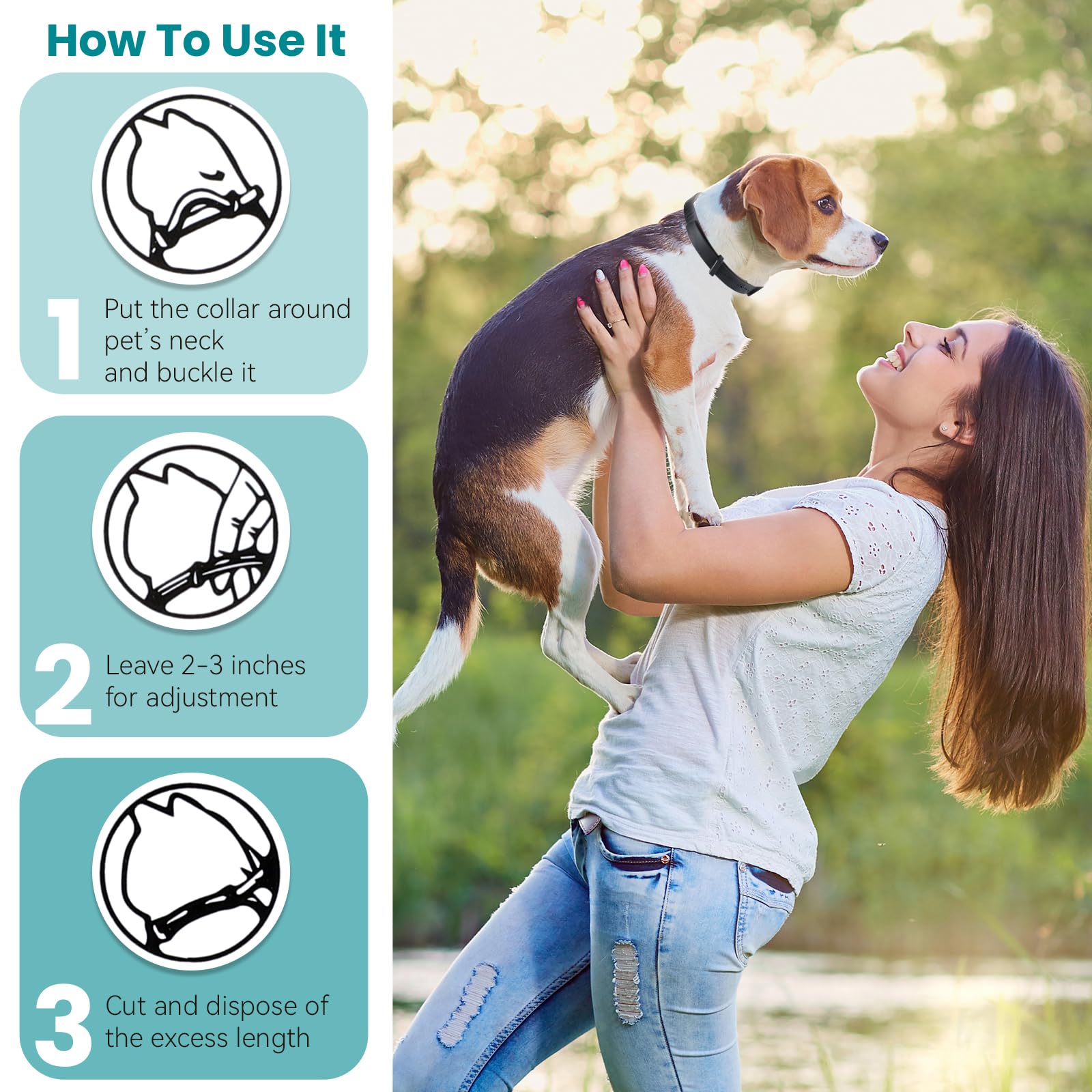 EON SNUGGLEMATES Calming Collar for Dogs 4 Packs Dog Pheromone Calm Collars Relief Anxiety Stress Separation Lasts 60 Days Relieve Bad Behavior 25 Inches Size Flexible Adjustable Dog