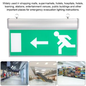 Emergency Exit Sign, Acrylic LED Exit Sign, Photoluminescent Exit Sign, Exit Sign with Emergency Lights for Hotel Shopping Malls Supermarkets Hospital