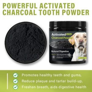 GroceryCentre Activated Charcoal for Dogs & Cats, Natural & Powerful Charcoal Powder Support Upset Stomach, Gas Relief, Digestive & Liver Support for All Pets