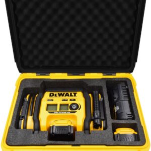 Air Compressor Case for DEWALT 20V MAX Tire Inflator DCC020IB - Waterproof, Dustproof, Shockproof Air Pump Hard Storage Carrying Bag for DEWALT Tools, Battery & Charger - Case Only