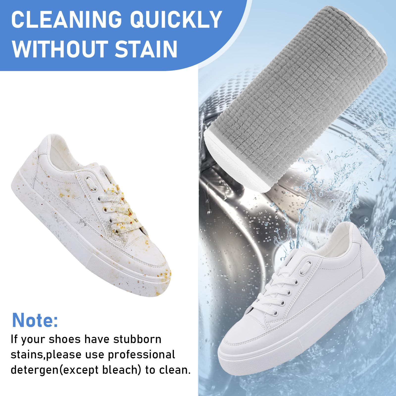 3Pcs Shoe Washing Machine Bag, Shoe Washing Bag for Washing Machine, Reusable Laundry Shoe Bag for Washer and Dryer, Shoe Cleaning Bag, Shoe Washing Bag Keep 360° Cleaning for Sneaker Gym Shoes