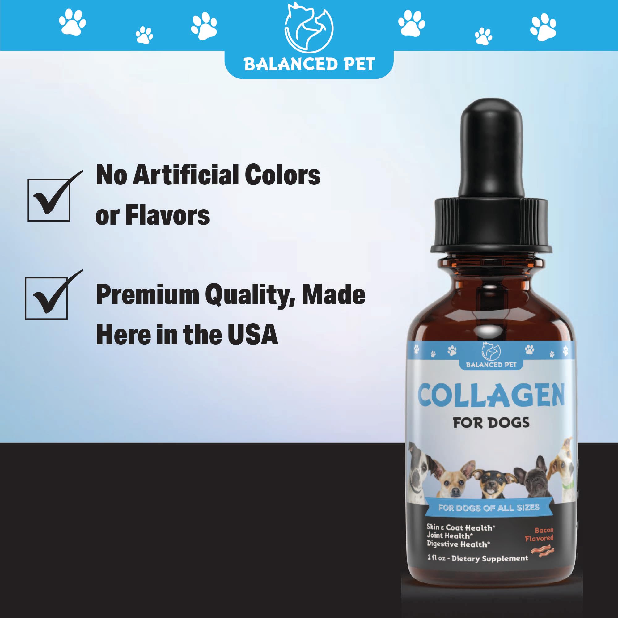 Liquid Collagen for Dogs : Collagen for Dogs : Dog Liquid Collagen : Dog Collagen : Dog Collagen Drops : Daily Collagen for Dogs : Collagen Dog : Collagen Dogs : Collagen Drops for Dogs : 1 fl oz